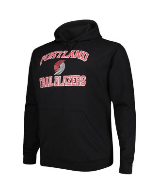 Men's Black Portland Trail Blazers Big and Tall Heart and Soul Pullover Hoodie