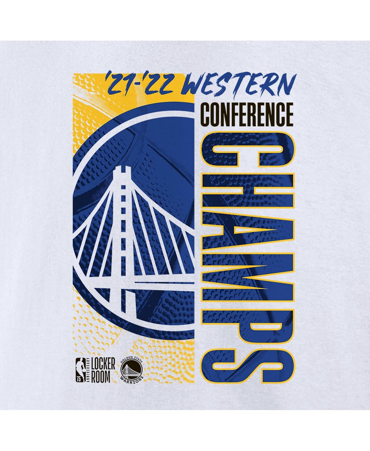 Men's FanaticsGolden State Warriors 2022 Western Conference Champions Big and Tall Locker Room T-shirt - White