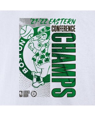 Women's White Boston Celtics 2022 Eastern Conference Champions Plus Size Locker Room V-Neck T-shirt