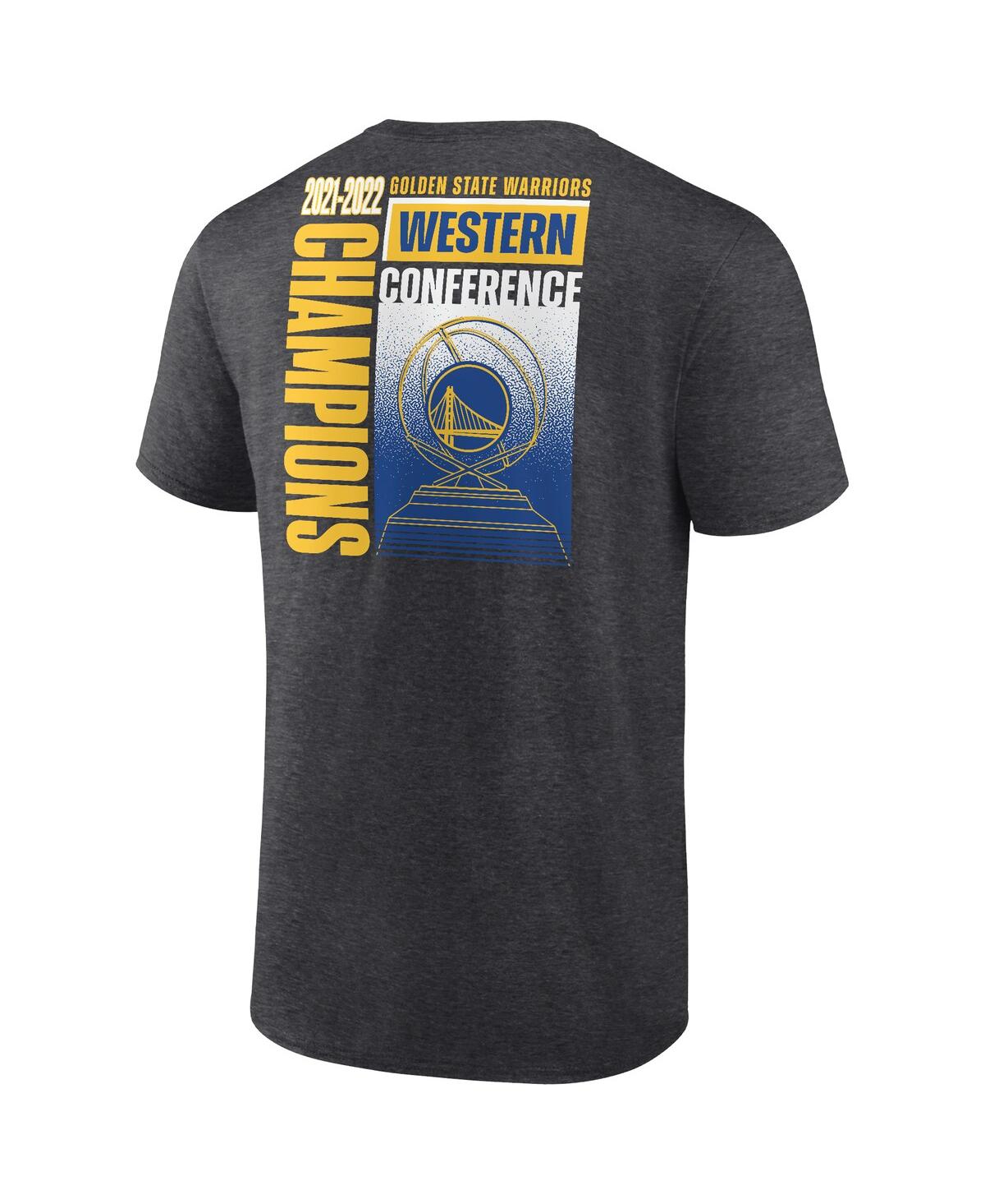 Men's FanaticsGolden State Warriors 2022 Western Conference Champions Play Your Game T-shirt - Heathered Charcoal