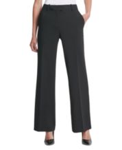 DKNY Jeans Women's Ponte Pant Stretch Slim Fit Mid-Rise Zip Fly Pant Black  XXL