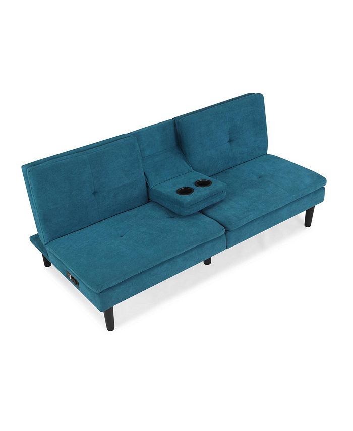 Lifestyle Solutions Serta Misa Convertible Futon with Power and USB