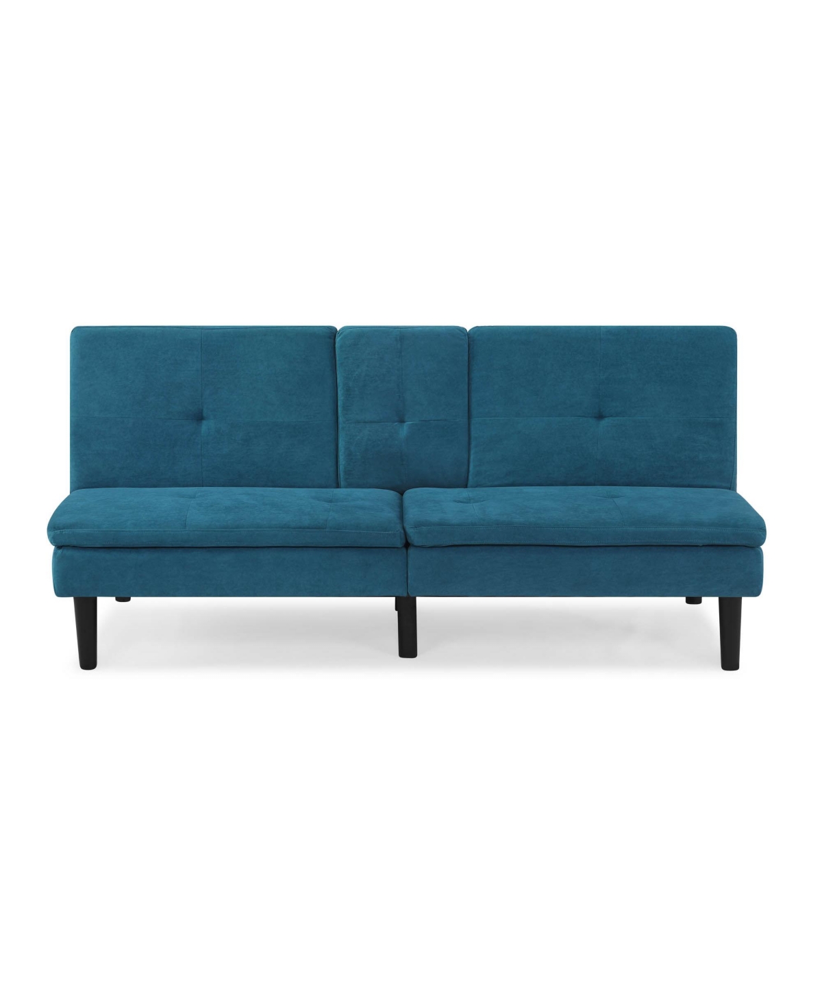 Lifestyle Solutions Serta Misa Convertible Futon With Power And Usb Ports In Teal