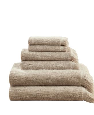 CLOSEOUT! Ink & Ivy Nova Dobby Slub 6 Piece Cotton Towel Set - Macy's