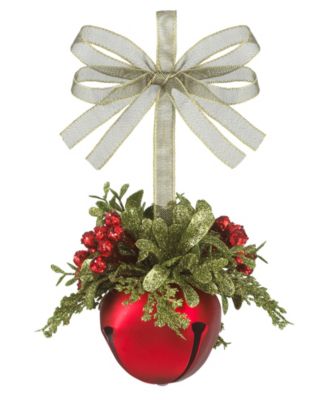 Kissing Krystals Mistletoe Sleigh Bell Red