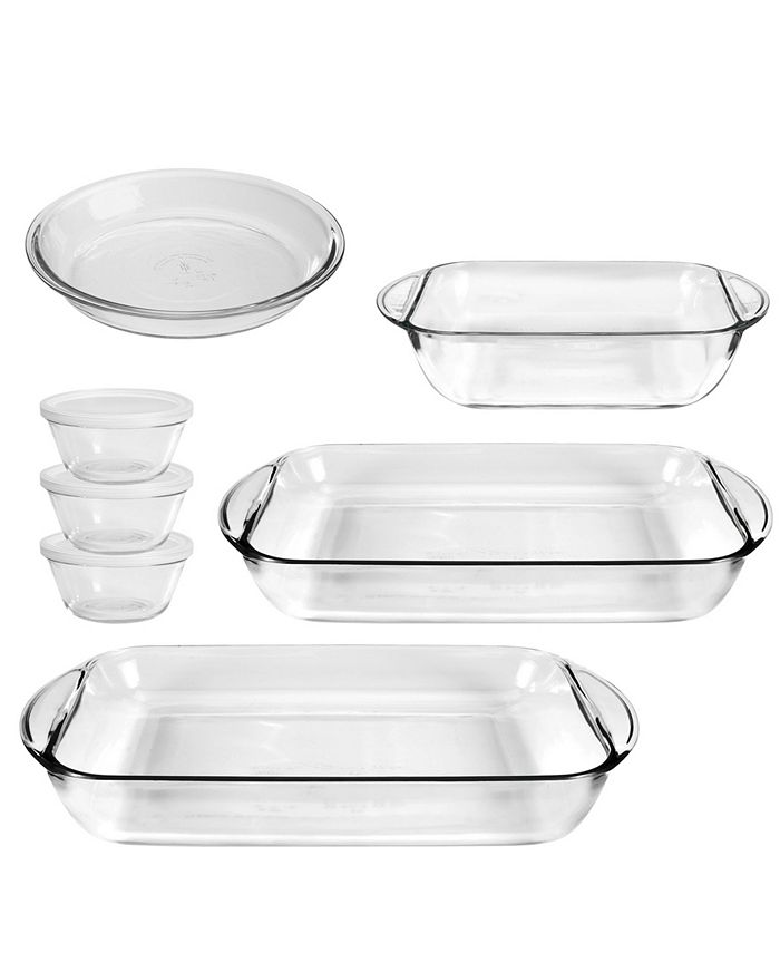 6-Piece Glass Bakeware Casserole Baking Dish Set - Dishwasher and Oven Safe - 6-Pieces - Clear