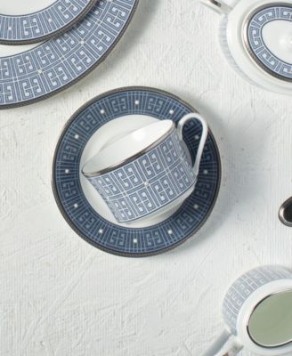 Infinity Blue 4 Piece Saucer Set, Service for 4