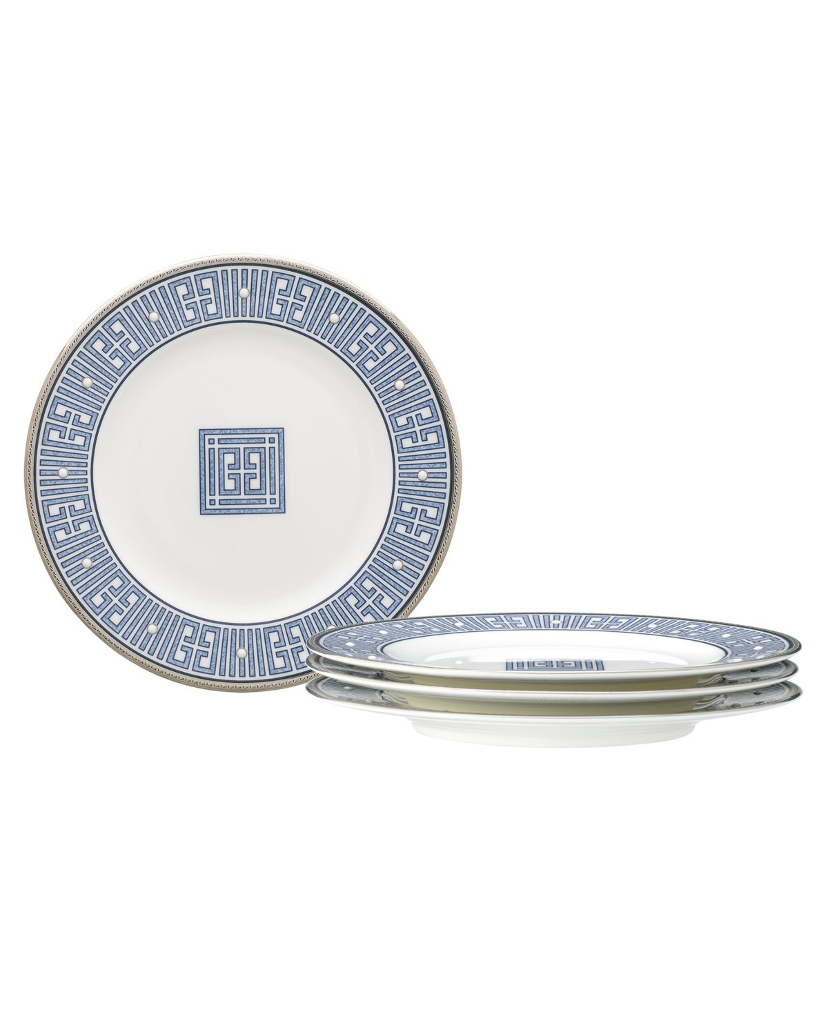 Noritake Infinity 4 Piece Bread Butter/appetizer Plate Set, Service For 4 In Blue