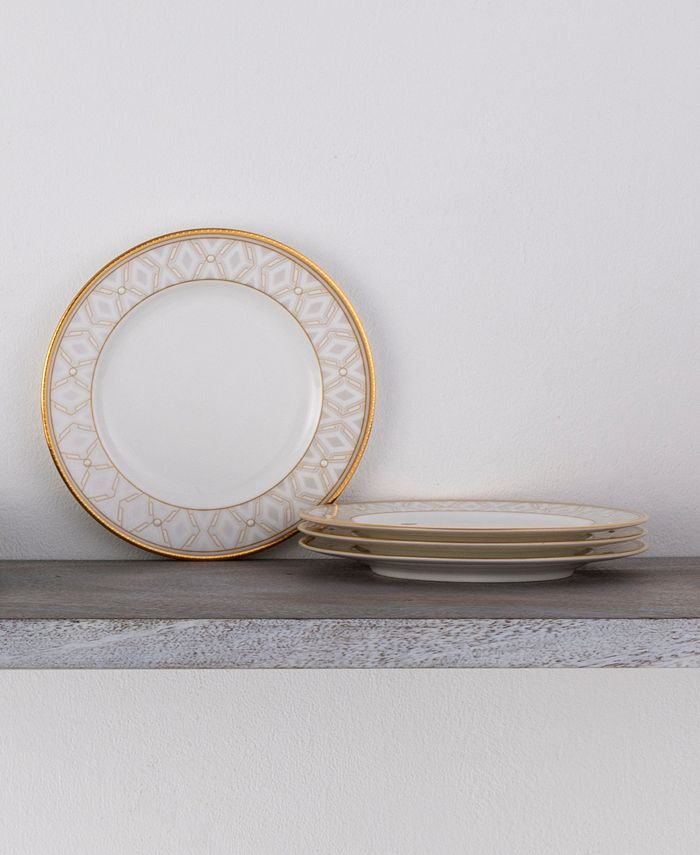 Noritake Noble Pearl Set Of 4 Bread Butter/Appetizer Plates, 61/2