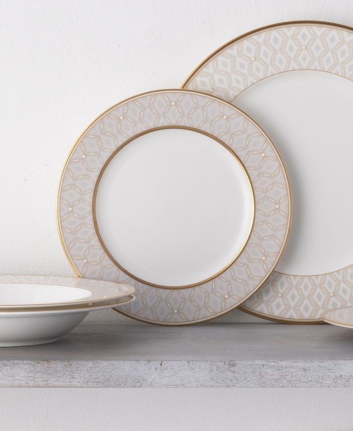 Noritake Noble Pearl 8.5 In., 12 Fl. Oz.  White  Bone China Soup Bowls Set Of 4 4979 407d