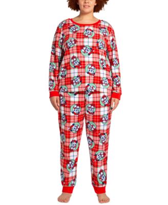 Briefly Stated - Plus Size Mickey Mouse Matching Pajamas Set