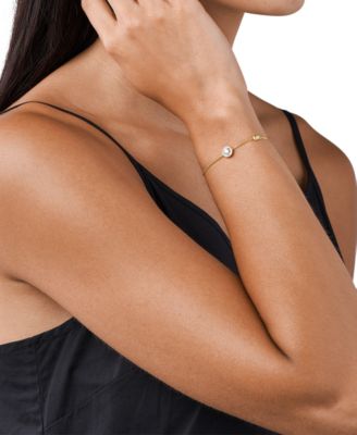 Sterling Silver Cubic Zirconia Slider Bracelet