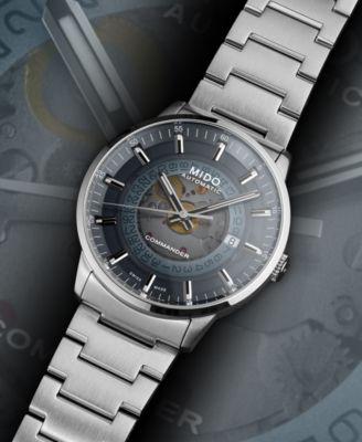 Men's Swiss Automatic Commander Stainless Steel Bracelet Watch 40mm