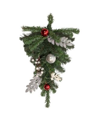 Northlight Pre- Lit Decorated Pine Artificial Teardrop Christmas Swag ...