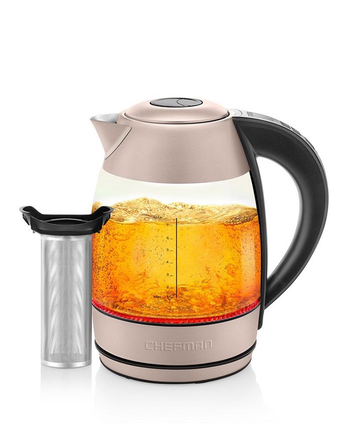 Chefman 1.8L Digital RapidBoil Glass Kettle with 7 Temperature Presets