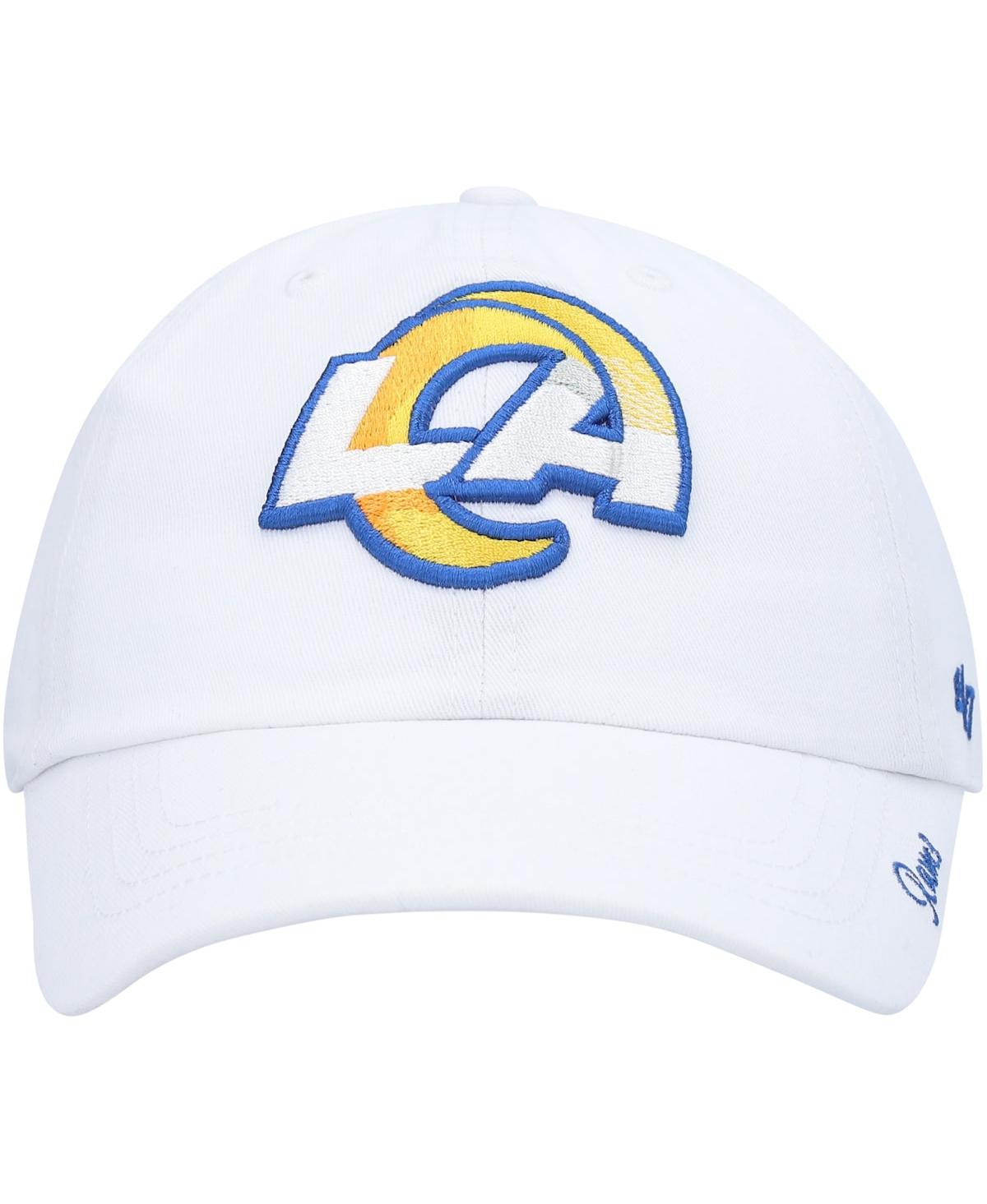 Shop 47 Brand Women's '47 White Los Angeles Rams Miata Clean Up Logo Adjustable Hat