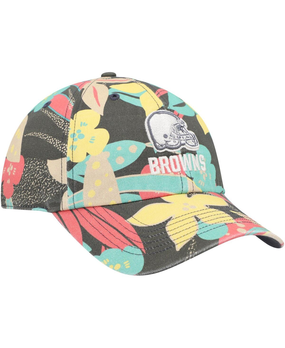 Shop 47 Brand Women's '47 Charcoal Cleveland Browns Plumeria Clean Up Adjustable Hat