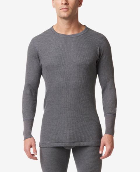 Бельё Undershirt для мужчин, вафельная ткань, термоткань — Stanfield's, цвет: Угольный