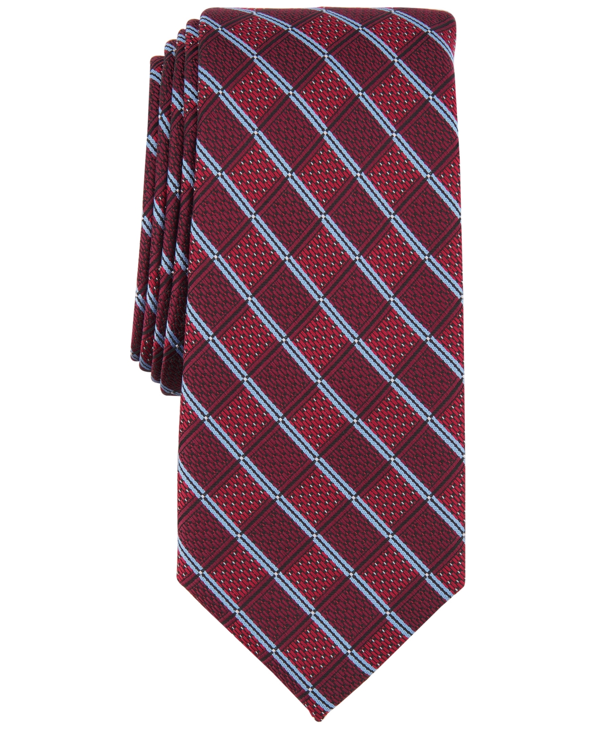 Alfani Men's Dash Stripe Tie, Created For Macy's In Burgundy