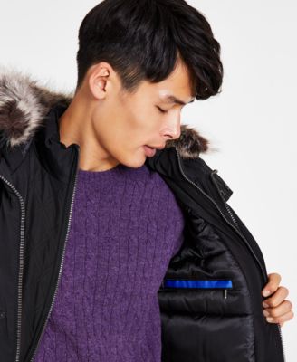 Michael Kors Men's Hooded Bib Snorkel Parka, Created for Macy's