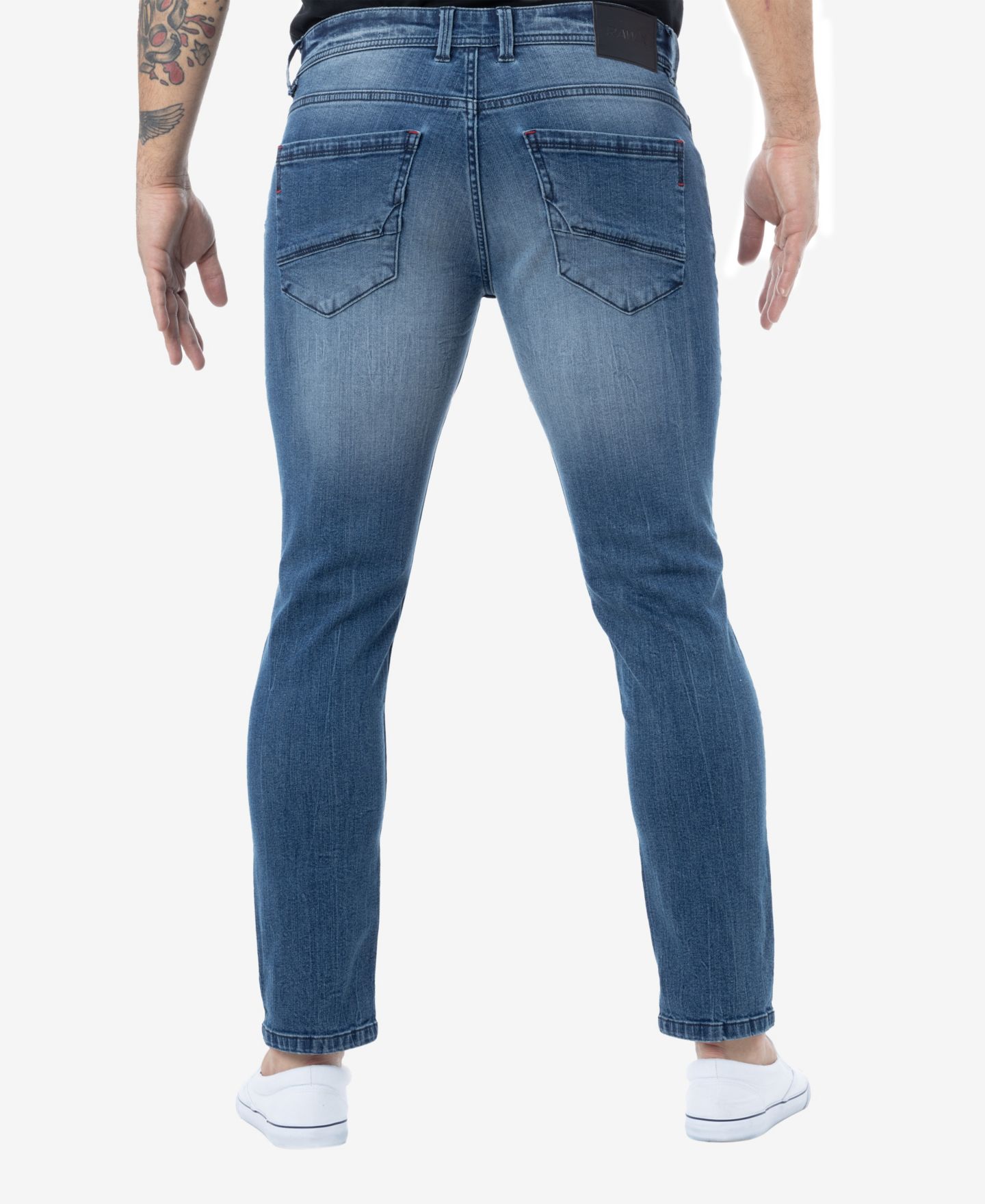 Мужские джинсы X-Ray RAW X Men's5-pocket, цвет: Средний синий — фото 2