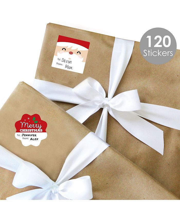 Big Dot of Happiness Jolly Santa Claus Christmas Party Gift Tag