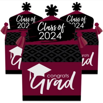 Big Dot Of Happiness 2024 Graduation Centerpiece Kit - Maroon/Burgundy, "Best Is Yet To Come", Set Of 30 Pieces - View #3