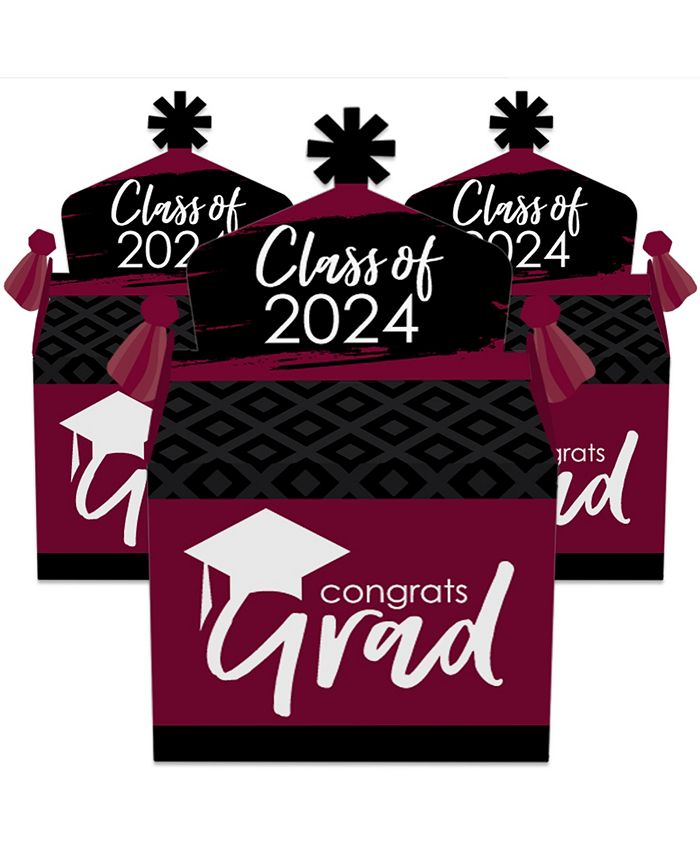 Big Dot Of Happiness 2024 Graduation Centerpiece Kit - Maroon/Burgundy, "Best Is Yet To Come", Set Of 30 Pieces - View #10