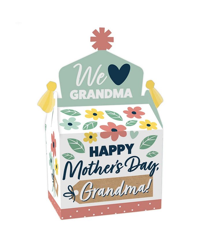 Big Dot of Happiness Grandma, Happy Mother's Day Treat Box Party Favors We Love Grandmother