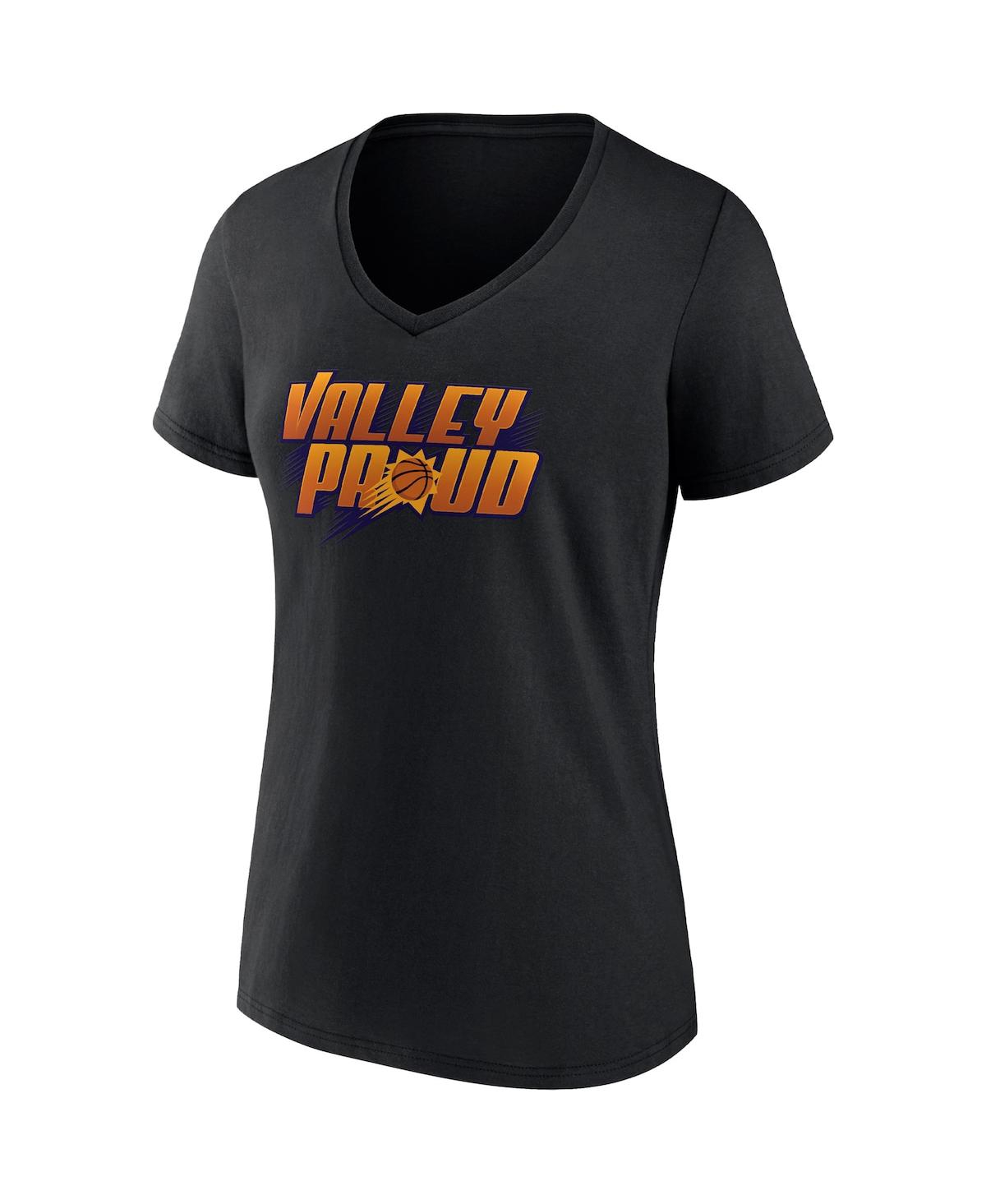 Women's FanaticsPhoenix Suns Hometown Collection Valley Proud V-Neck T-shirt - Black