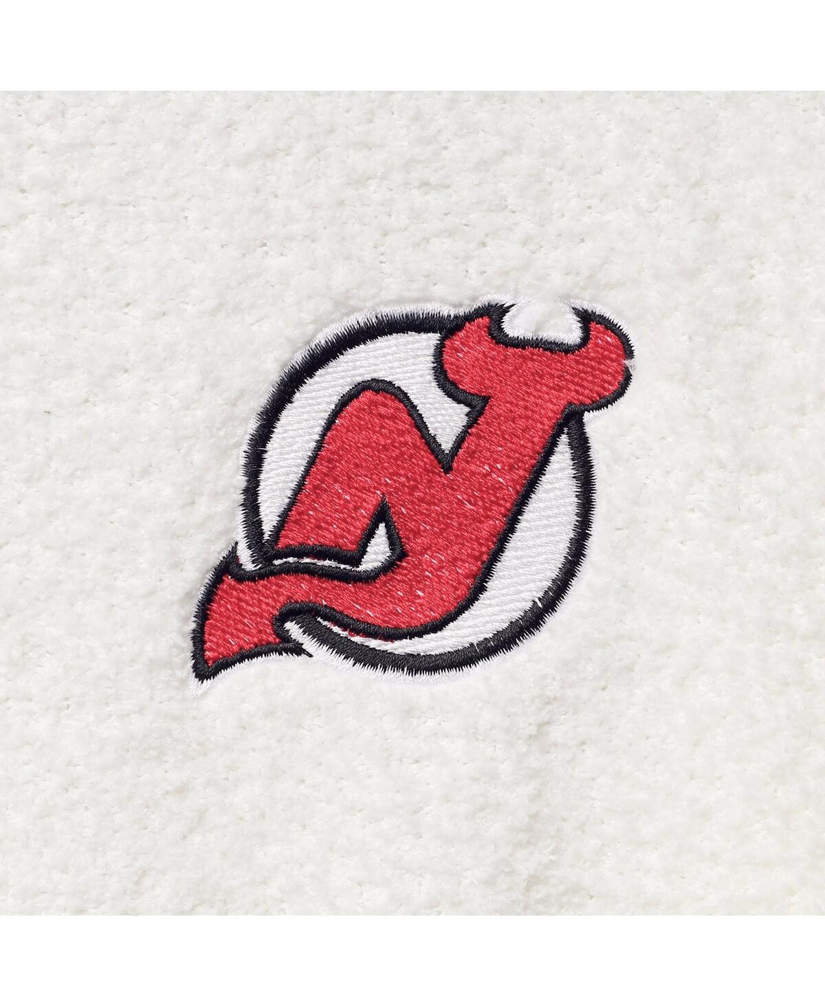 Women's Concepts Sportand Charcoal New Jersey Devils Granite Sherpa Pullover Sweatshirt - Cream, Charcoal