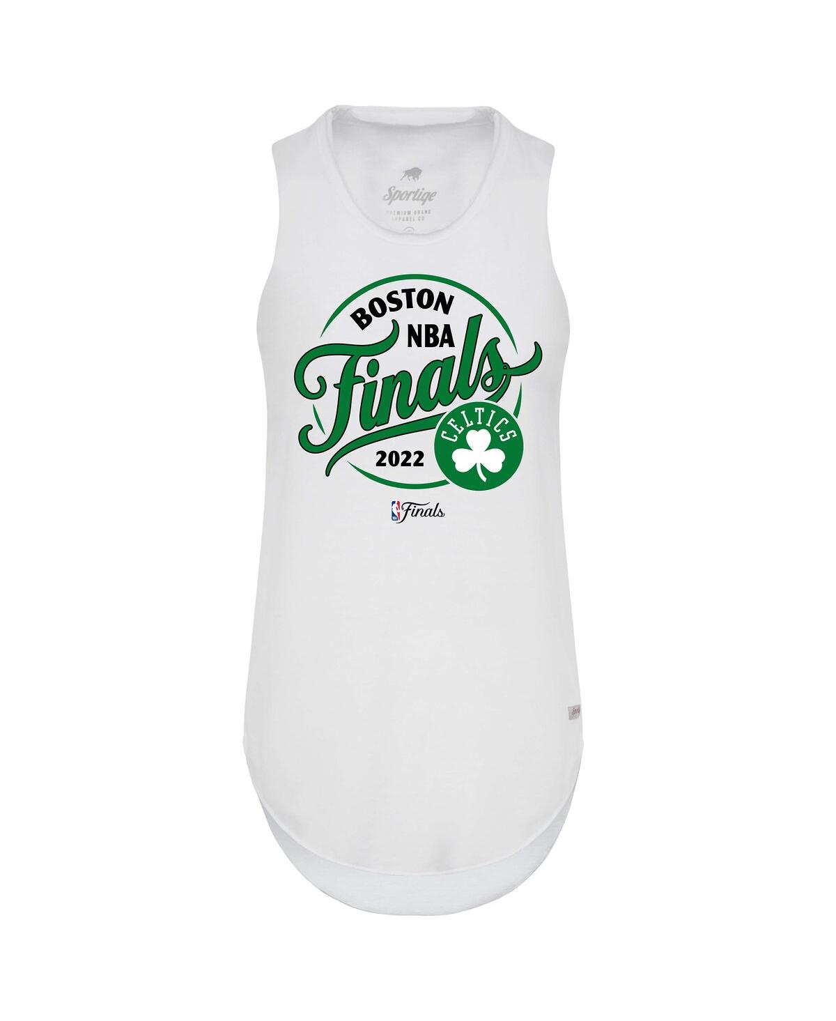 Shop Sportiqe Women's  White Boston Celtics 2022 Nba Finals Janie Tri-blend Tank Top