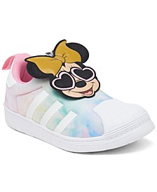 Little Girls Originals Superstar 360 X Minnie Mouse Slip-On Casual Sneakers from Finish Line