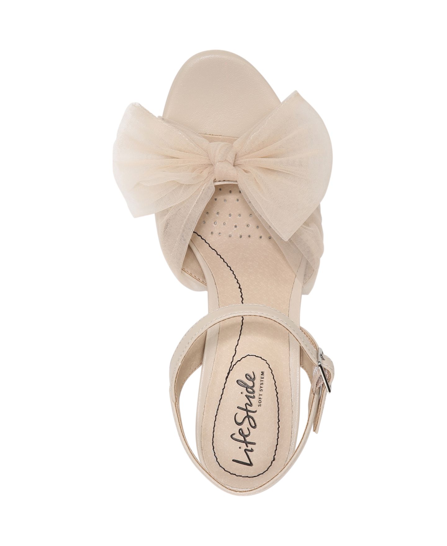 Женские сандалии LifeStride Last Dance Dress Sandals, цвет: Бежевая искусственная кожа — фото 4