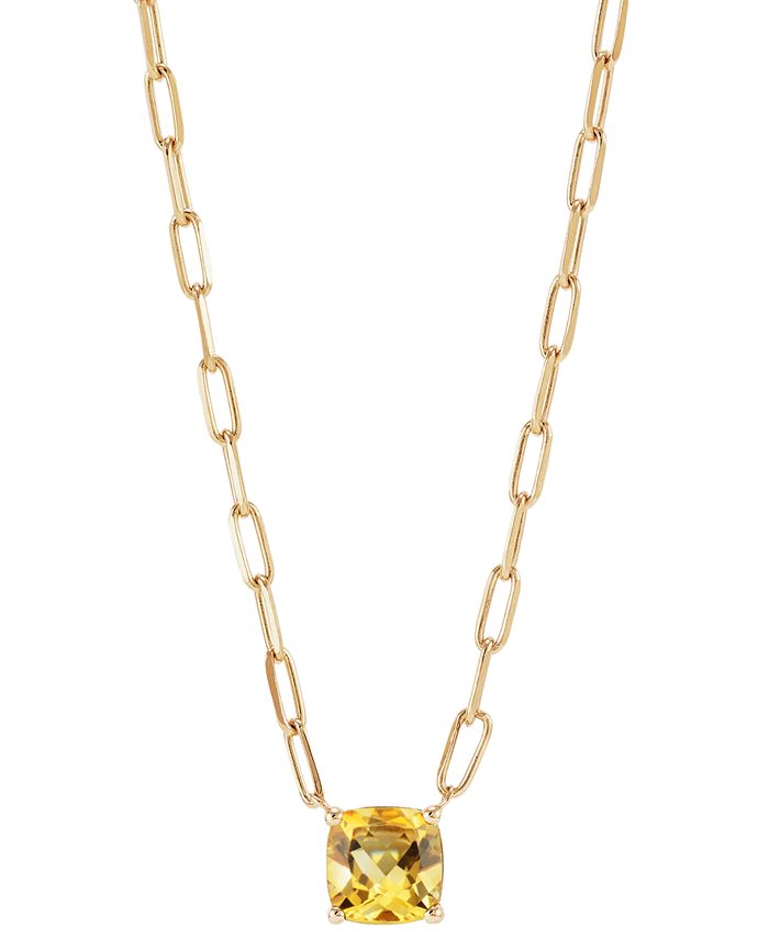 Macy s Citrine Paperclip Link 18