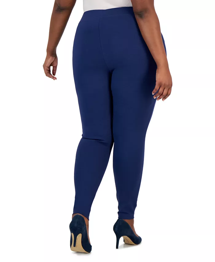 Plus Size Skinny Pull-On Ponte Pants - thumbnail 2