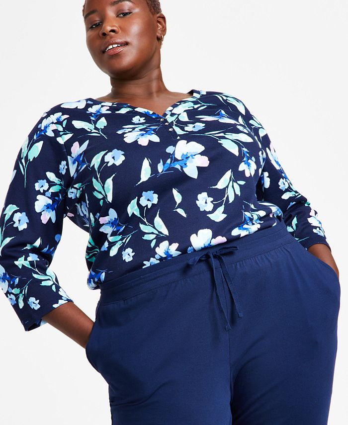Karen Scott Plus Size Knit Drawstring Pants, Created for Macy's & Reviews - Pants & Capris