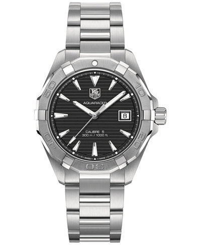TAG Heuer Men's Swiss Automatic Aquaracer Stainless Steel Bracelet Watch 41mm WAY2110.BA0910