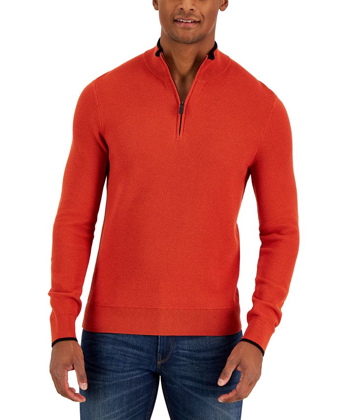 Michael Kors Men's Textured Quarter-Zip Sweater, Created for Macy's &  Reviews - Sweaters - Men - Macy's