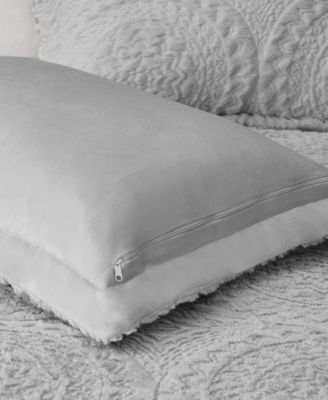 Arya Embroidered Medallion Faux Fur 3-Pc. Comforter Set, King/California King