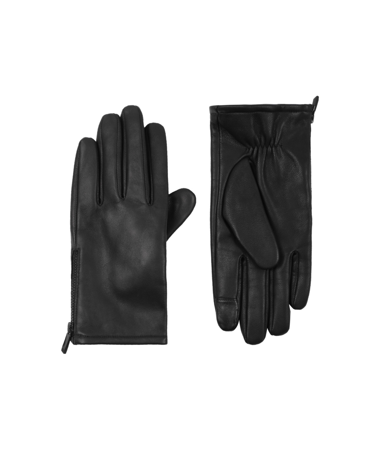 Men's Side Zipper Gloves - Black