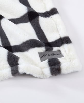 CLOSEOUT! Plaid Faux Fur 2-Pc. Throw, 50" x 60" & Decorative Pillow, 20" x 20" Set