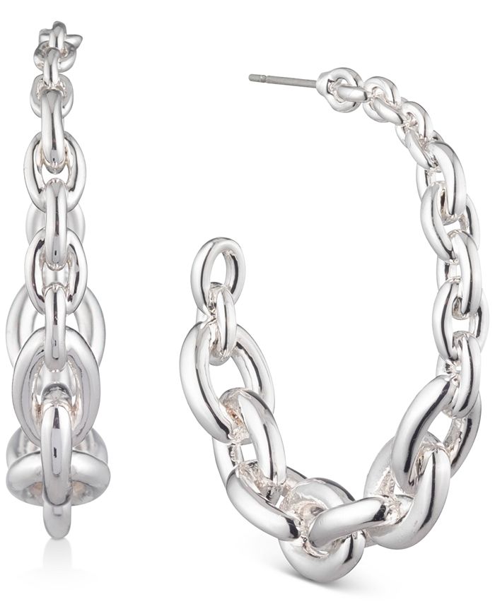 Ralph lauren silver hoop earrings deals
