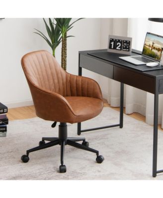 PU Leathaire Home Office Arm Chair Adjustable Swivel