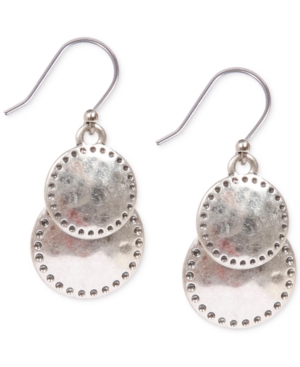 image of Lucky Brand Silver-Tone Double Drop Earrings