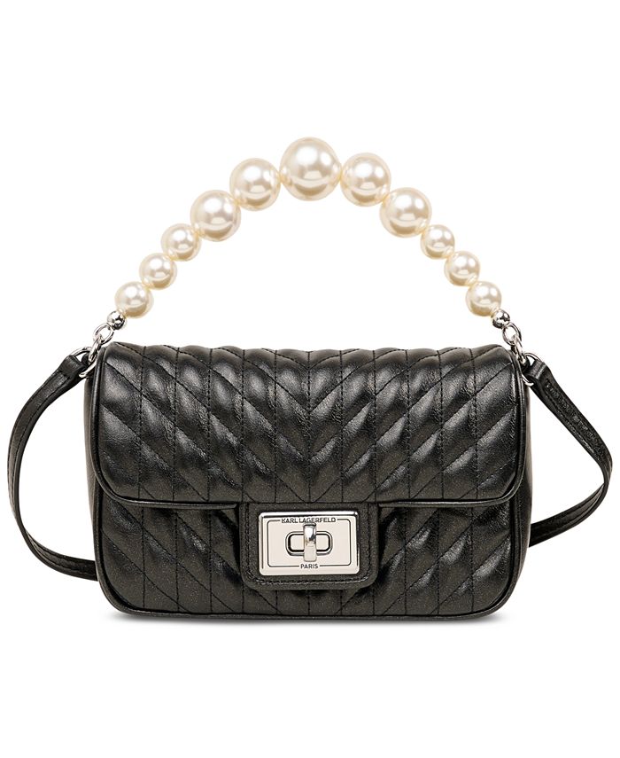 schieten Asser officieel Karl Lagerfeld Paris Agyness Quilted Leather Crossbody & Reviews - Handbags  & Accessories - Macy's