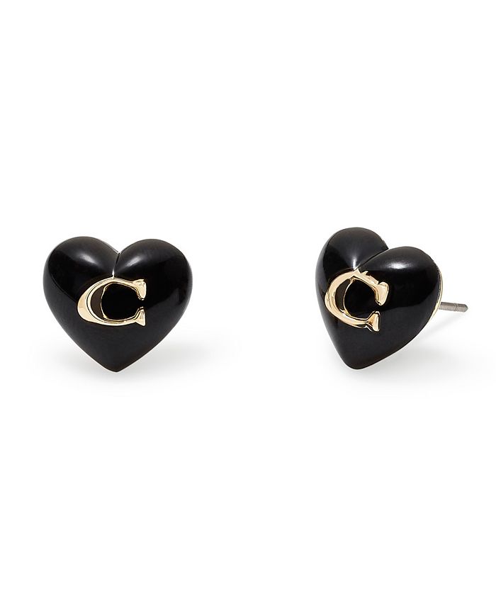 Coach signature heart stud earrings Clearance