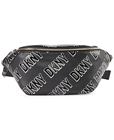 Tilly Faux Leather Logo Zippered Sling Bag