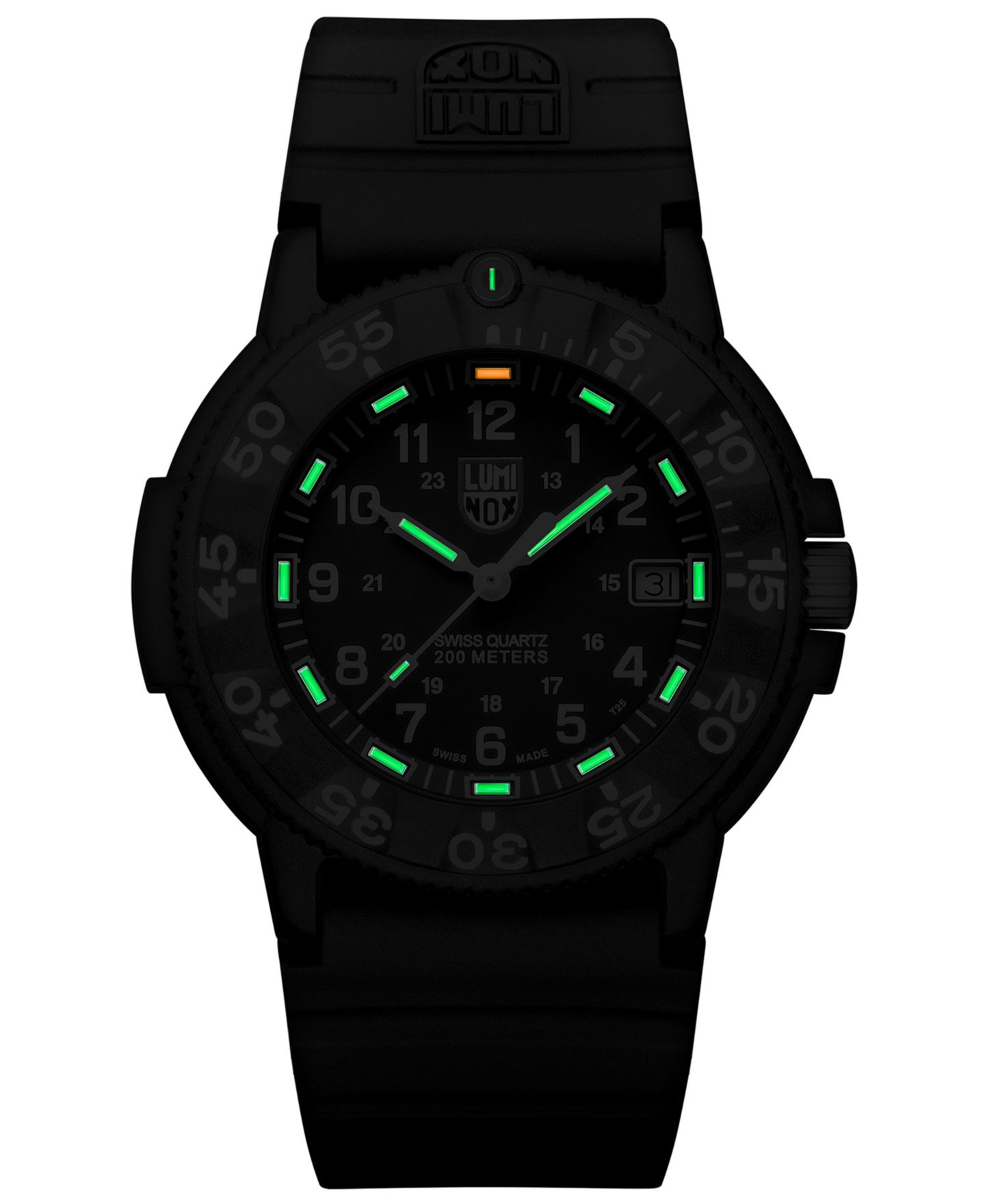 Мужские часы Luminox Swiss Original Navy Seal EVO Series Military Dive Black Rubber Strap Watch 43mm — фото 5