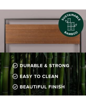 Zinus Suzanne Bamboo and Metal Platform Bed Frame, King